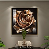 Vente en gros Peinture d'art mural encadrée Peinture de décoration moderne de luxe Peinture design en porcelaine cristal