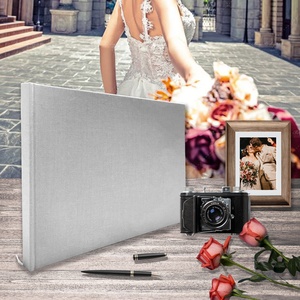 Livre d'or de <span class=keywords><strong>mariage</strong></span> en lin paysage A4 personnalisé, livre de <span class=keywords><strong>scrap</strong></span> Foto <span class=keywords><strong>Album</strong></span> 29.7x21cm - Product Image 5
