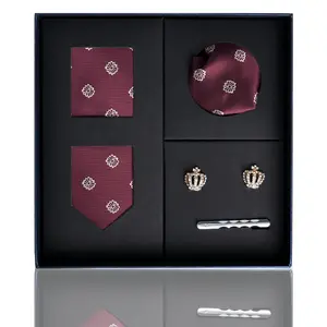 남자의 공식적인 비즈니스 넥타이 선물 상자 줄무늬 새로운 손 넥타이 선물 상자 세트