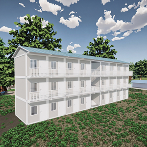 工厂批发模块化设计多层集装箱房，带独立阳台，用于钢制公寓家庭办公室 - Product Image 1