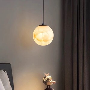 Minimalist Pendant <b>Light</b> Round E27 Led Gold Body Single Head For Bedroom Bar Counter - Product Image 2