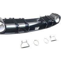 Diffuseur arrière pour Audi A4 B9 RS4, style RS, avec échappement, matériau ABS, 2015-2018, adaptation OEM