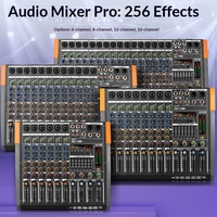 Console de mixage audio 6 canaux BHA KA6, entrée XLR/6,35 mm, 256 effets DSP, égaliseur 7 bandes, USB, alimentation fantôme 48 V pour scène, conférence, sonorisation en direct