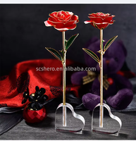 Rose naturelle préservée plaquée or 24 carats, écologique, longue durée de vie, cadeau romantique pour la Saint-Valentin, la fête des mères et les anniversaires