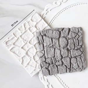 Nouveaux moules en silicone créatifs pour texture de mur en briques, motif bois et écorce d'arbre, pour la décoration de gâteaux en fondant - Product Image 4