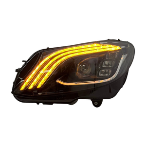 Conjunto de faros delanteros para Mercedes-Benz Clase C W205 al estilo Clase S para <span class=keywords><strong>Maybach</strong></span> con luces LED de señal de giro secuenciales y luces diurnas. - Product Image 1