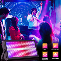 6 luces estroboscópicas de 48+8 segmentos para DJ y bodas, 200W, 960 LED RGB DMX, luces de proyección con estuche de transporte