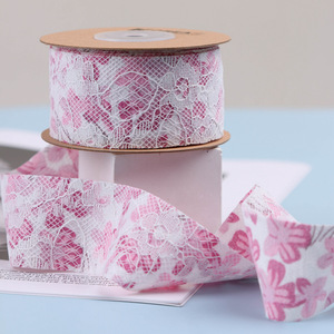 Ruban de dentelle florale 10yards/pièces, accessoires de cheveux, nœud pour chaussures, chapeau de paille de fleur, gâteau pâtisserie, boîte-cadeau, ruban de <span class=keywords><strong>fleuriste</strong></span> - Product Image 5