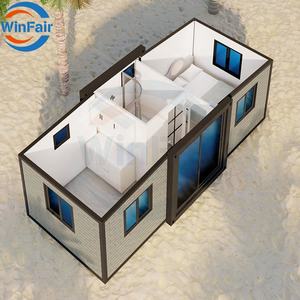 Winfair <span class=keywords><strong>บ้าน</strong></span>10Ft พับได้, ขนาดเล็กพกพาได้บ้าน prefabrik พร้อมห้องครัวและ<span class=keywords><strong>ห้อง</strong></span>น้ำ - Product Image 2