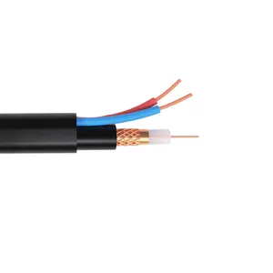 Rg59 Coax Cable OEM PVC Áo khoác 0.81 CCS RG59 CATV Cáp RF cáp đồng trục với điện
