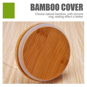 Gloway Oem Destekli 18 Özellik. Kuru Gıda Borosilikat Cam Şişe Kavanozlar Hava Geçirmez Mutfak Düzenleyici Bambu Kapaklı Gıda Saklama Kabı - Product Image 5