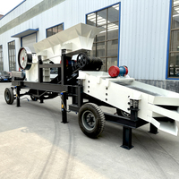 Concasseur à mâchoires diesel PE400X600 PE 500X750, machine de concassage de pierre mobile, concasseur à mâchoires avec crible vibrant et convoyeur