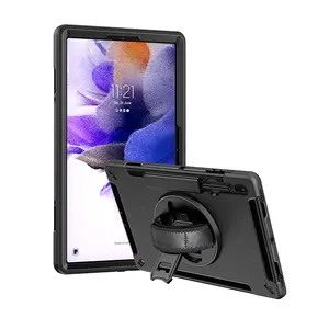 Holder Shoulder Strap Tablet Stand Android Case For Samsung Tab S7 Fe S8+ Cover With Kickstand