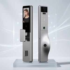 투야 완전 자동 스마트 도어락 3D 얼굴 인식 클라우드 저장 Wi-Fi 지문 앱 제어 목재/스틸 알루미늄 합금 - Product Image 1