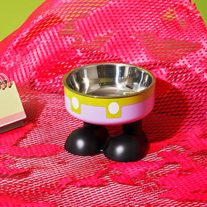 Mangkuk Kucing Plastik Anti Benturan dengan Pelindung Leher Kartun, Mangkuk Air Tinggi untuk Hewan Peliharaan, Mangkuk Anjing Anti Spondylosis Serviks yang Ditinggikan untuk Memberi Makan - Product Image 5