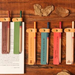 YY Colorful Classic Stitched Leather <b>Bookmarks</b> PU Leather Page Markers Women Men Teacher Book Lovers <b>Gifts</b> for <b>Gifts</b> - Product Image 2