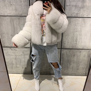 Giacca di pelliccia di volpe naturale a manica lunga da donna in pelliccia lunga da donna - Product Image 4