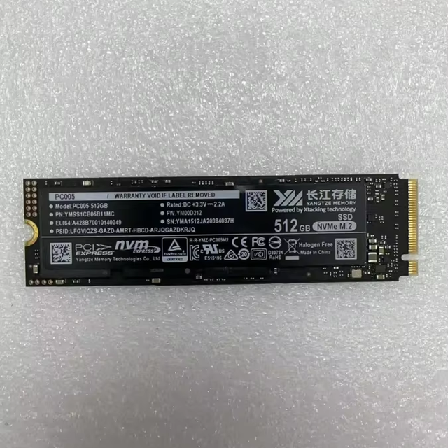 Used PC005 512GB NVMe SSD YMSS1CB06B11MC M.2 PCIe 3.0