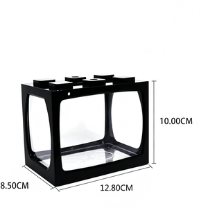 Aquarium multifonctionnel en blocs de construction pour poissons Betta et petits reptiles, mini-aquarium empilable facile à installer pour la décoration de la maison - Product Image 6