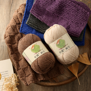 60% Bông 40% Acrylic Bông Crochet Đan Chải Kỹ Nhỏ Gọn Sợi Nhiều Màu Sắc Tay Dệt Chủ Đề Dày Đan Len - Product Image 4