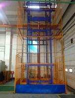 Plateforme élévatrice hydraulique portable pas chère, élévateur de cargaison vertical, élévateur à rail de guidage pour la construction