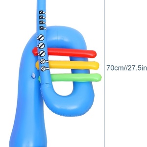 Trompette Gonflable en PVC 70*25 CM Rose Bleu Jaune pour les Prix de Carnaval, Décorations de Fête Années 80, Jouet pour Enfants, Fête d'Enfants - Product Image 2
