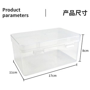 Cotton Swab <b>Box</b> Large Rectangular <b>Plastic</b> Storage Container With Lid For Household Stationery Organization - Product Image 4