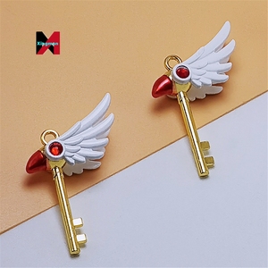 Venta al por mayor Anime lindo estrella varita collar Opp bolsa tarjeta <span class=keywords><strong>Captor</strong></span> <span class=keywords><strong>Sakura</strong></span> <span class=keywords><strong>llavero</strong></span> otros llaveros - Product Image 3