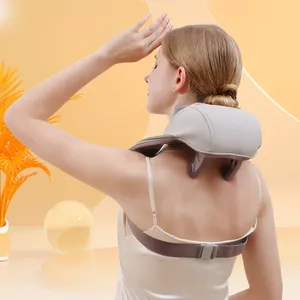 Yeni derin yoğurma 8d yamuk kas masaj servikal masaj şal isıtma kablosuz Shiatsu boyun ve omuz masajı