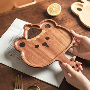Bandeja de Madera con Diseño de Dibujos Animados, Linda y Creativa para Niños, con Asa para Colgar, para Servir Frutas y Bocadillos <span class=keywords><strong>en</strong></span> el Té de <span class=keywords><strong>la</strong></span> <span class=keywords><strong>Tarde</strong></span> - Product Image 2