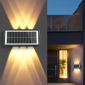 Lámpara Solar LED RGB para Exteriores, Impermeable IP65, Iluminación Superior e Inferior para Jardín, Decoración de Patio FX-SOSG010A, Luces Solares para Exteriores FX-S - Product Image 2