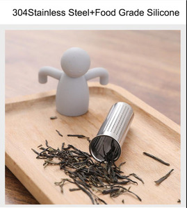 Nueva cocina café y té herramientas Infusor de <span class=keywords><strong>te</strong></span> muñeca forma de tubo 304SS colador de té mango de silicona Infusor de té - Product Image 5