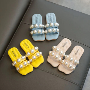 Sandales d'été pour enfants, style princesse, chaussures parent-enfant, sandales plates à semelle souple pour petites filles, tendance - Product Image 1