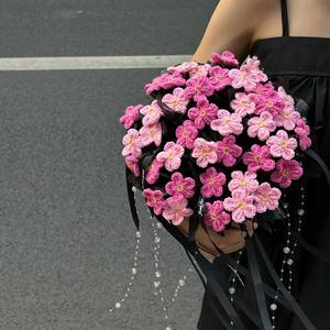 Hand-woven woolen flower finished bouquet simulation starry soap flower holiday gift bouquet - Product Image 1