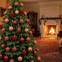 Boules de Noël Rouge et Or de Haute Qualité, Durables et Écologiques, Ensemble d'Ornements de Noël Gaufrés et Pailletés, Décorations à Suspendre pour Sapin de Noël