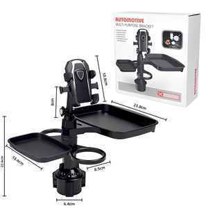Automotive Multi Purpose <b>Bracket</b> With Phone Holder And Tray For Car Cup Holder Dashboard Mounting ABS Material - Product Image 1