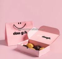 Emballage en carton pliable biodégradable personnalisé en gros pour gâteaux, biscuits, cookies, beignets avec logo