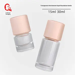 Botella de Vidrio Resistente con Bomba Dosificadora de Rosca, 15ml/30ml, Fondo Grueso, para Crema de Cuidado de la Piel, Marca <span class=keywords><strong>Doully</strong></span> Guangzhou - Product Image 2