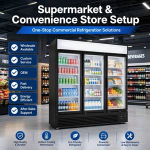 Congelador Vertical con Puerta de Vidrio para Supermercado, Enfriador de Bebidas, Refrigerador para Exhibición de Bebidas como <span class=keywords><strong>Coca</strong></span>-<span class=keywords><strong>Cola</strong></span>, Pepsi - Product Image 4