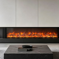 Cheminée électrique encastrée Luxuan, ornement pour la maison, flamme LED, télécommande, économie d'énergie, appartement, villa, usage commercial