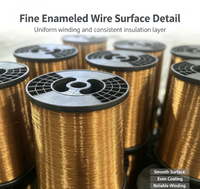 Fil magnétique émaillé EIW CCA 0,63 mm, classe H, revêtement en polyimide, cuivre recouvert d'aluminium, bobinage haute température