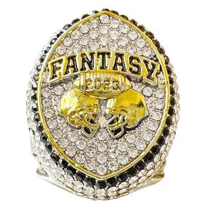 Bagues de bijoux fantaisie <span class=keywords><strong>2023</strong></span>, bague de championnat de football fantastique, trophée de football personnalisé, accessoires tendance pour hommes de haute qualité - Product Image 1