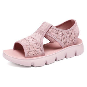 Women's Lightweight Breathable Summer Sports Sneakers Comfort Soft <b>Sole</b> Basketball Style <b>Shoes</b> Hollow Knitted Mesh <b>Flat</b> Design - Product Image 5