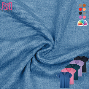 <span class=keywords><strong>Modal</strong></span> Algodón <span class=keywords><strong>Spandex</strong></span> 1X1 Rib 220gsm /260 Peso medio Ecológico Estiramiento para niños Niñas Ropa de tela teñida lisa - Product Image 4