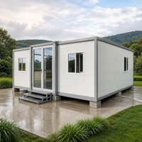 Maison mobile portable extensible, étanche et respirante, 20 pieds, 2-3 chambres, moderne, préfabriquée, conteneur, supermarché, salon