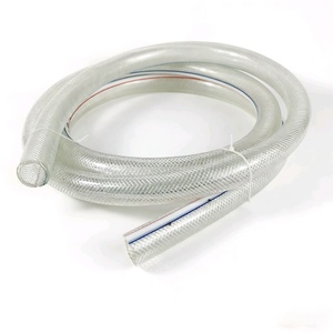 Tuyau en <span class=keywords><strong>PVC</strong></span> transparent renforcé <span class=keywords><strong>haute</strong></span> <span class=keywords><strong>pression</strong></span> 3/4'' <span class=keywords><strong>50</strong></span> pieds, tressé, flexible, robuste pour applications aquatiques - Product Image 1