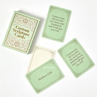 Cartes de méditation avec citations inspirantes et versets bibliques imprimées sur mesure de haute qualité, affirmation de la santé mentale