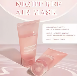Oem Private Label Collageen Night Wrap Afpellen Gezichtsmasker Met Gelei Borstel Gehydrolyseerd Collageen Voor Stralende Huid - Product Image 4