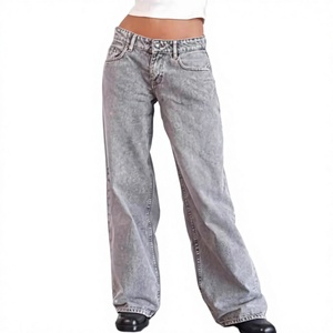 Nouveaux jeans pour femmes 2024, mode streetwear, longs, taille haute, style européen et américain, pantalons confortables - Product Image 1