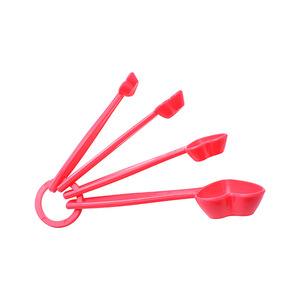 Measuring Spoon Set 4 Piece Red Heart Shape Baking Kitchen Tool Convenient Measuring Spoons For Cooking - Product Image 2